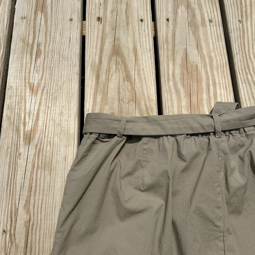 J.Crew  Women's Cotton‎ Blend Pull-On Ankle Pants 14 Tan Wide Leg - Picture 11 of 14